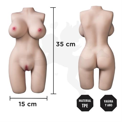 Torso Realista TPE con Senos Suaves y Vagina Hiper Realista